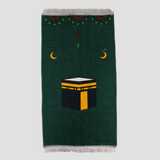 Dark Green Prayer Mat With Ka'aba