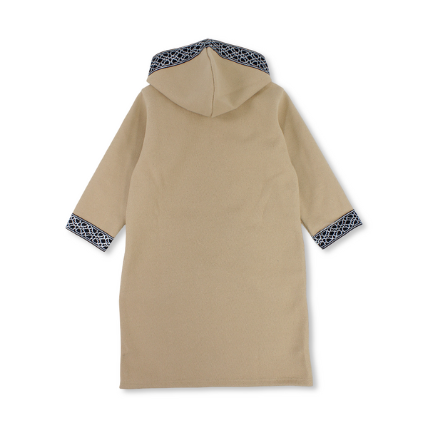 Boys Long-Sleeved  Hooded Jilbab – Coffee