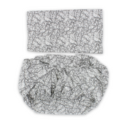Cotton Elastic Bed Sheets – Off-White & Grey with Branches Print