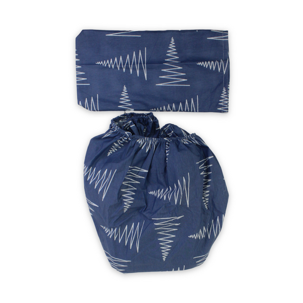 Cotton Bed Sheets – Blue with Trees Print