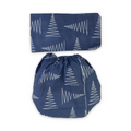 Cotton Bed Sheets – Blue with Trees Print