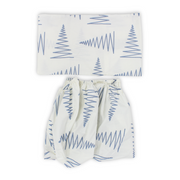 Cotton Bed Sheets – Off-White with Trees Print