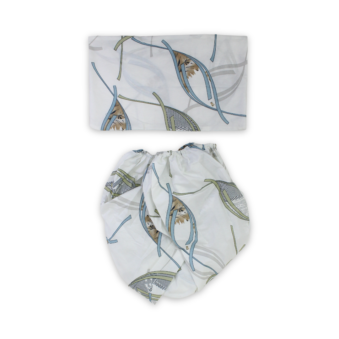 Cotton Bed Sheets – Off-White with Eyes Print