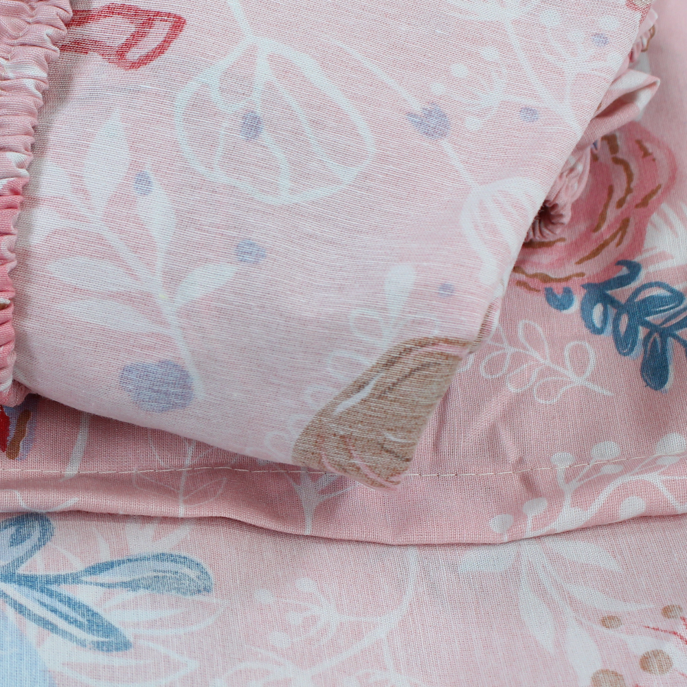 Cotton Bed Sheets – Pink with Ballerina Print