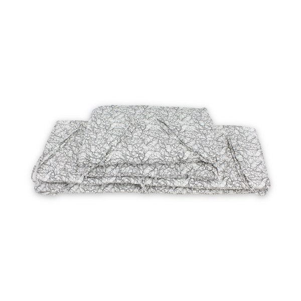 Cotton Baby Crib Bumper – Off-White & Grey