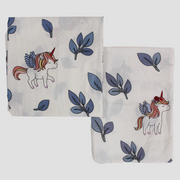 Sleepy Unicorn 3-Piece Cotton Baby Bed Sheet Set