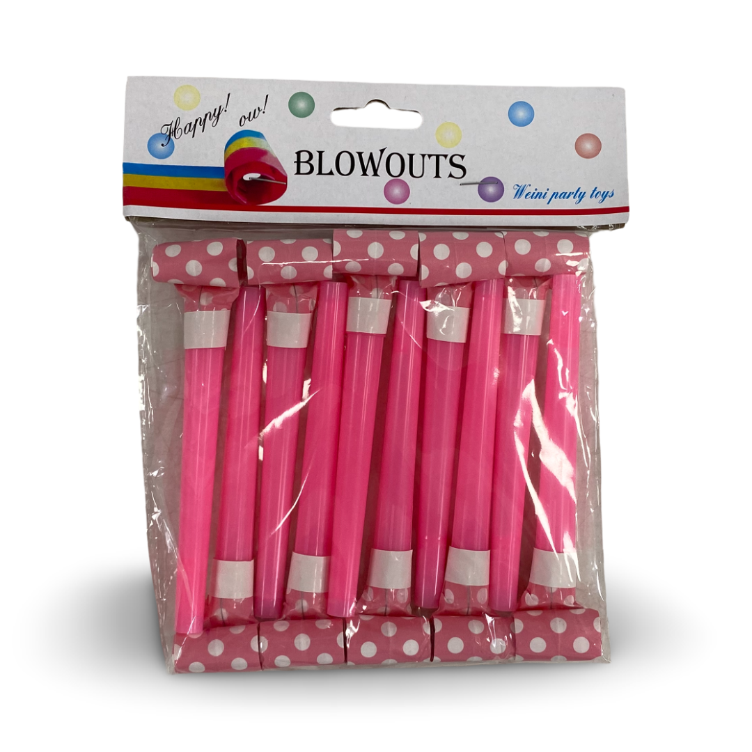 Polka-Dot Party Blowouts 10*1 – Pink