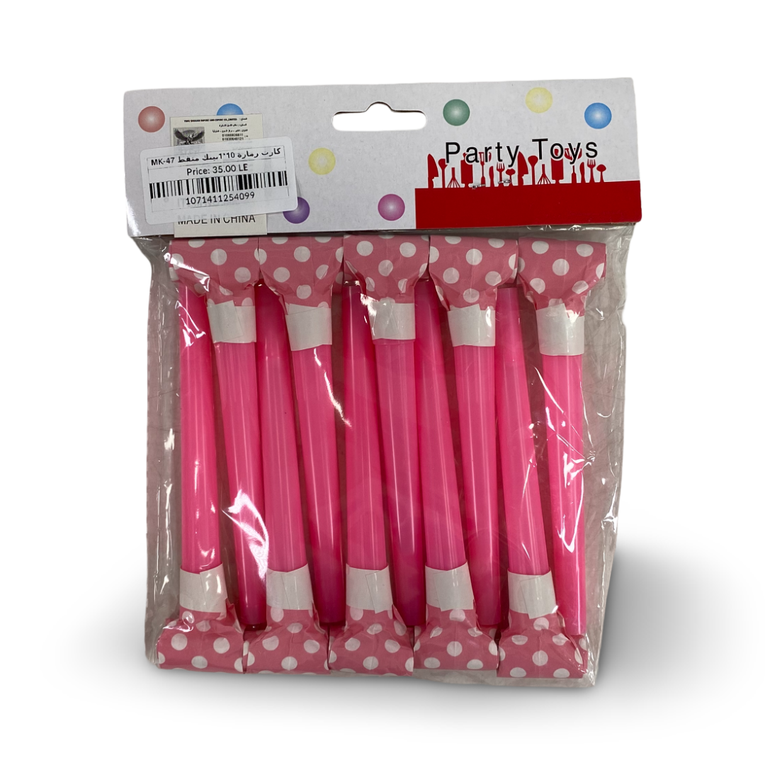Polka-Dot Party Blowouts 10*1 – Pink
