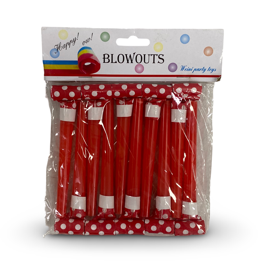 Polka-Dot Party Blowouts 10*1 – Red