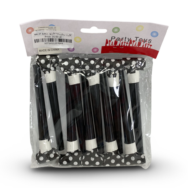Polka-Dot Party Blowouts 10*1 – Black