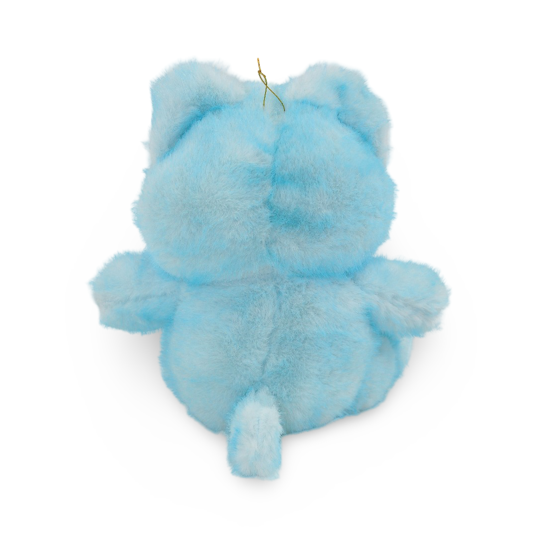 Cat Plush Toy with Plastic Chain – Baby Blue
