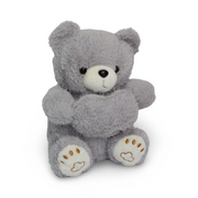 Soft Plush Teddy Bear – Grey with Heart Design