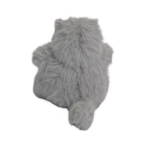 Soft Plush Sitting Cat – Grey (35 cm)