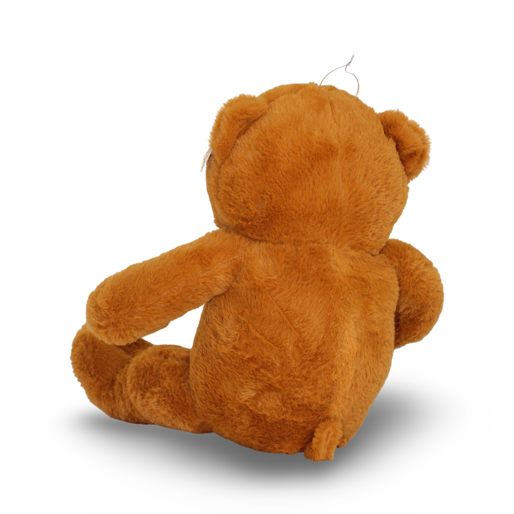 Soft Plush Teddy Bear with Bow – Light Brown