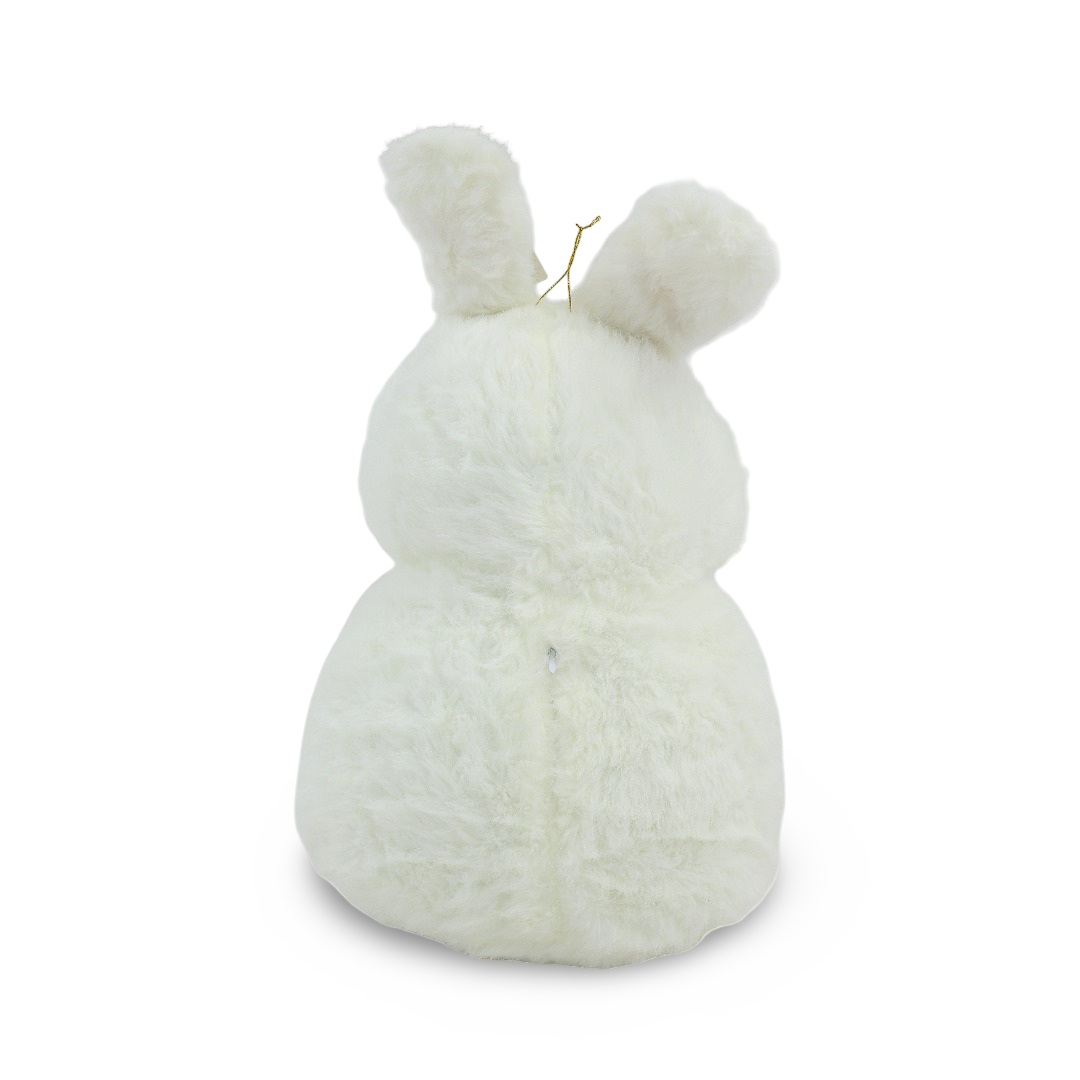Rabbit Carrying Carrot Plush Toy – White