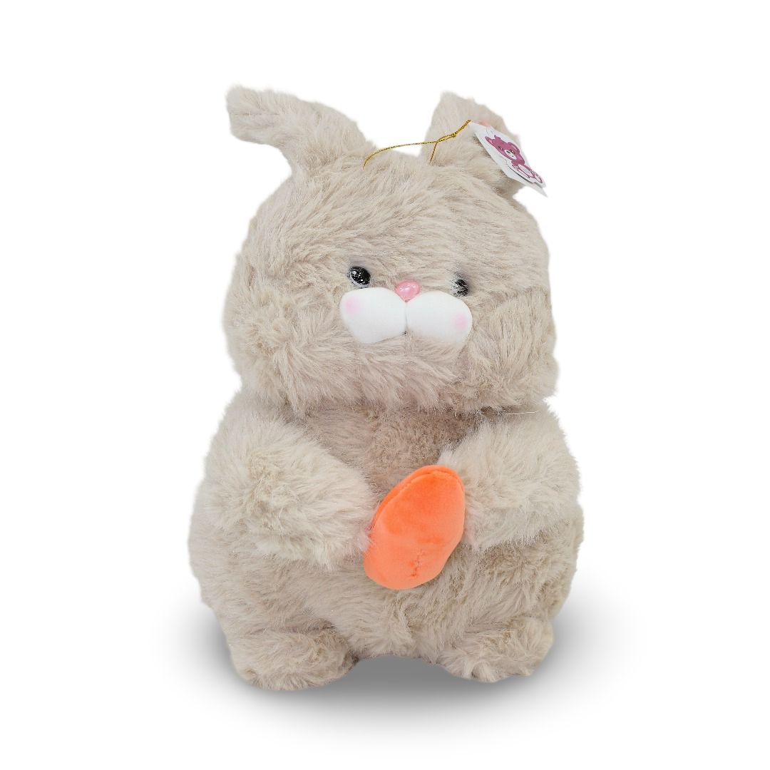 Rabbit Carring Carrot Plush Toy – Beige - Assortments - OKO