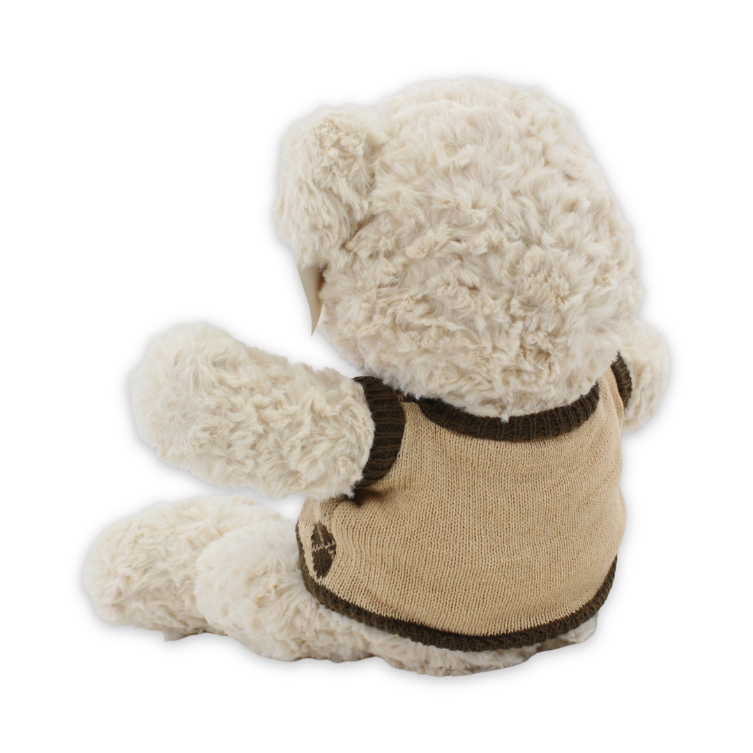 Teddy Bear Off-White with Knit Beige T-Shirt