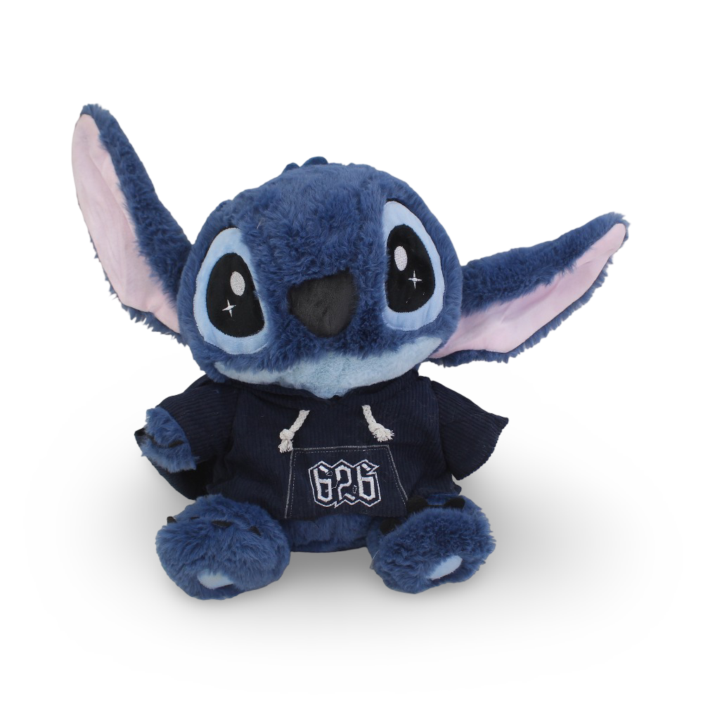 Stitch Plush Toy with Hooded Sweatshirt – Dark Blue