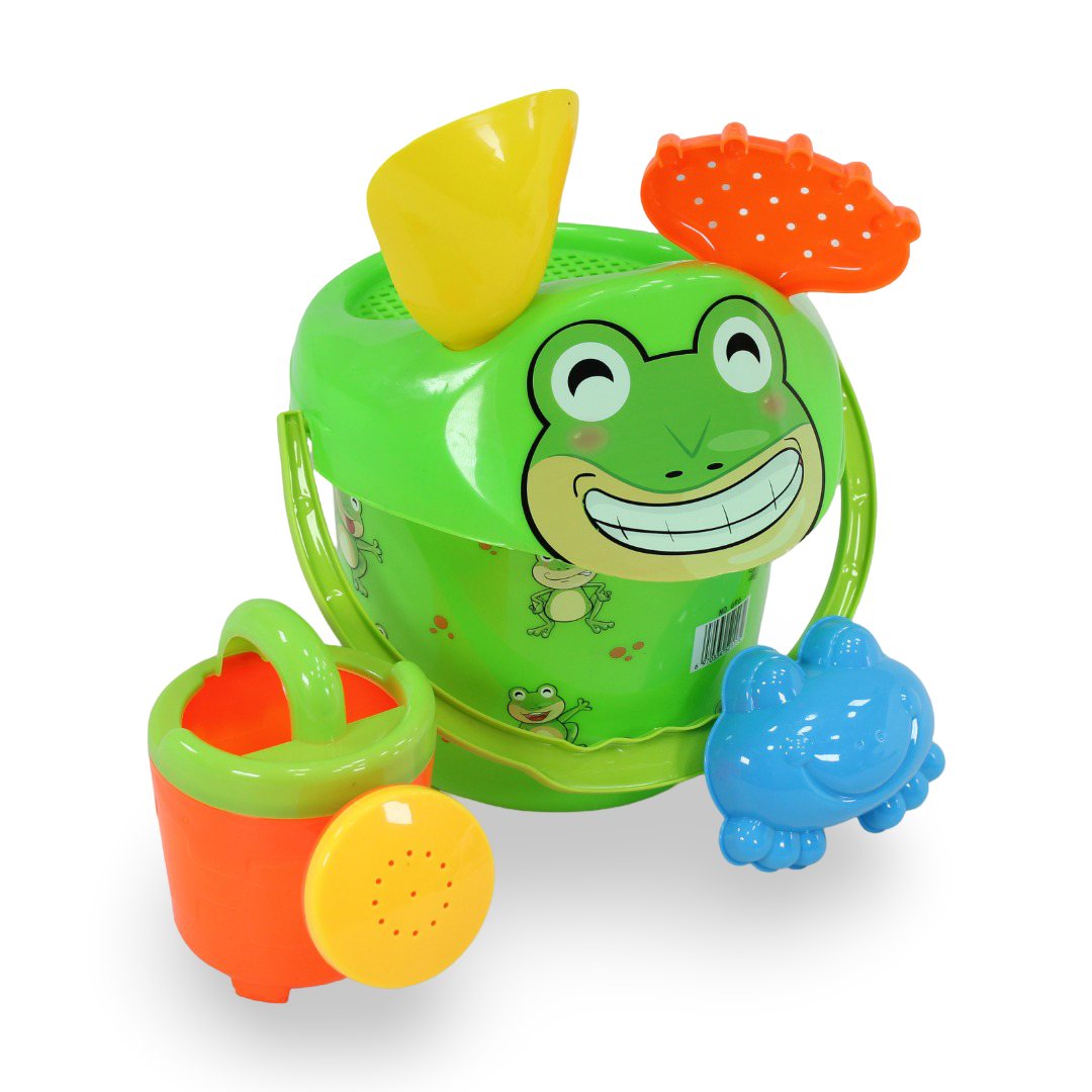 Children's Beach Sand Toy Set – Green Frog Design