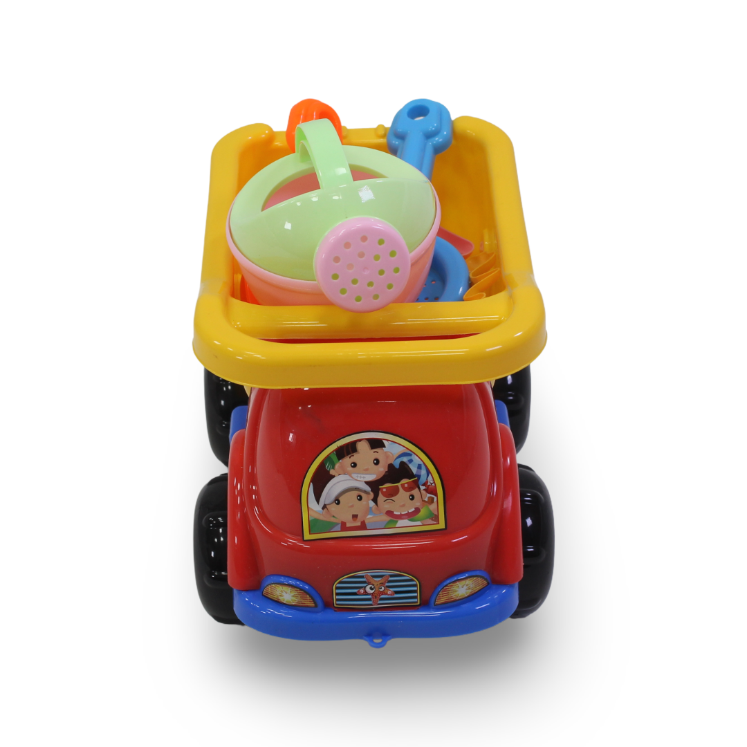 Children's Dump Truck sand and Beach Toy Set – Yellow & Red