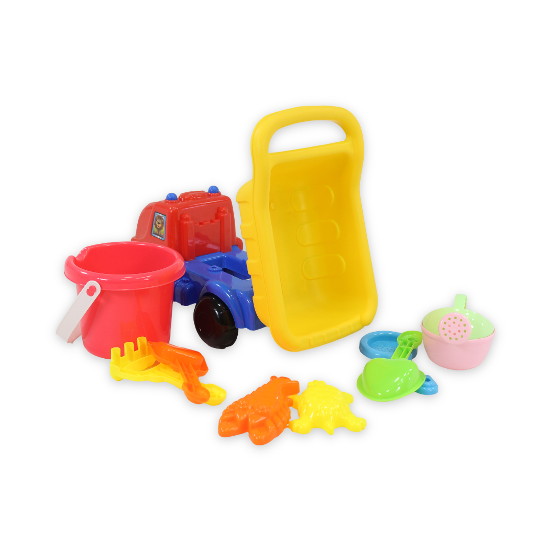 Children's Dump Truck Sand Beach Toy Set – Red & Yellow