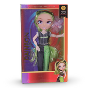 Rainbow Fashion Girl Doll – Green Hair with Trendy Outfit