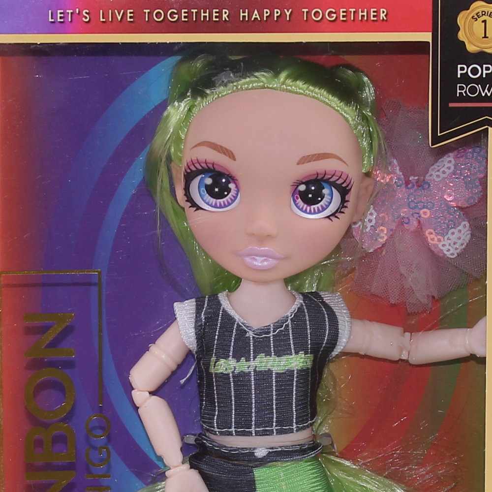 Rainbow Fashion Girl Doll – Green Hair with Trendy Outfit