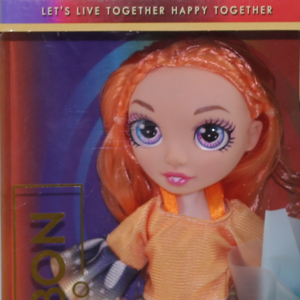 Rainbow Fashion Girl Doll – Orange Hair with Outfit & Bouquet