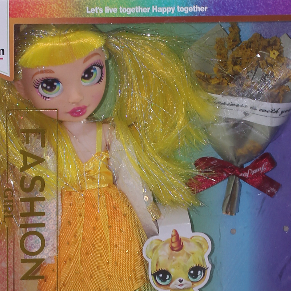 Rainbow Fashion Girl Doll – Yellow with Slime