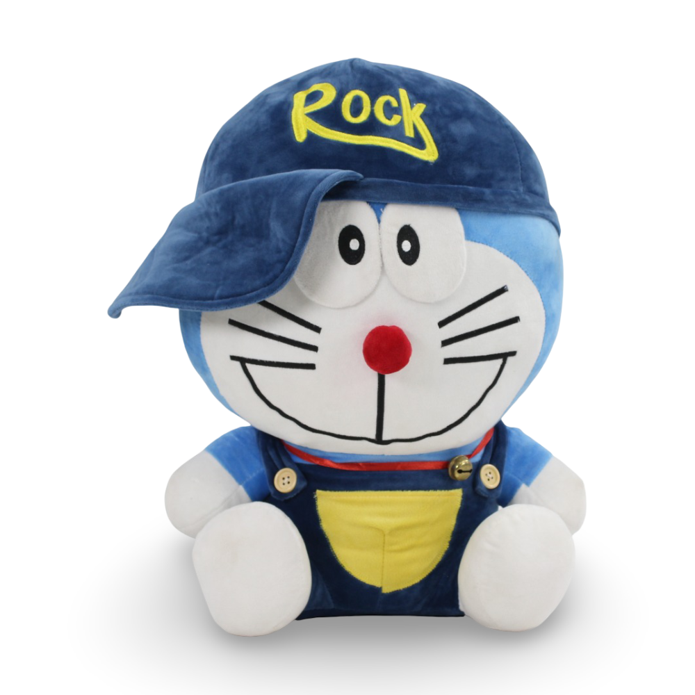 Doraemon Plush Toy –  “Rock” Cap Design