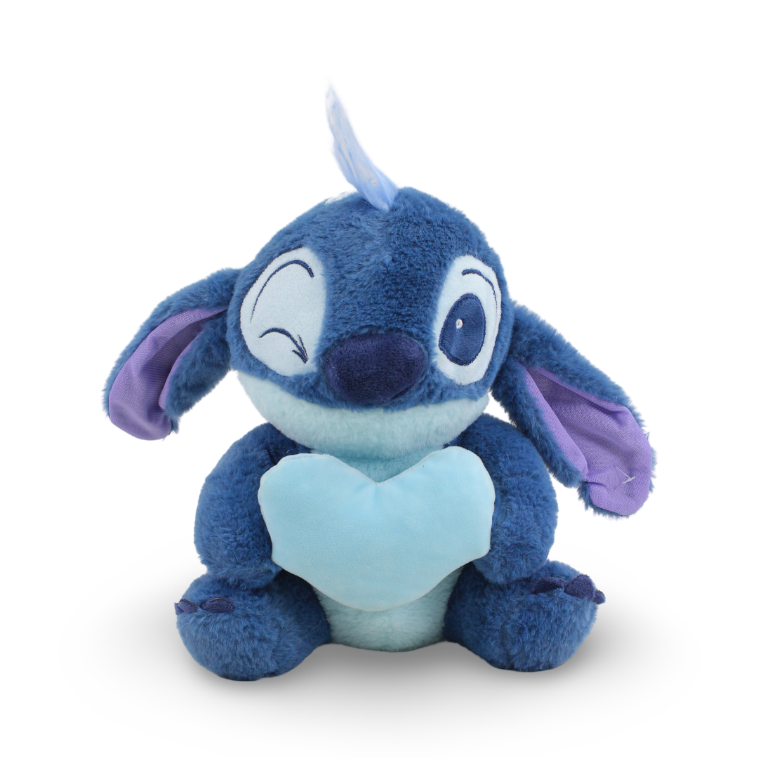 Stitch Plush Toy Holding Heart – Blue