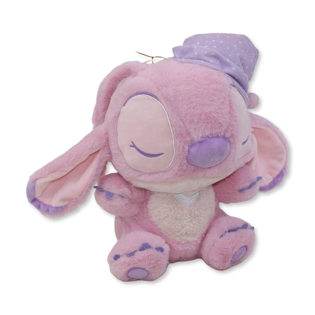 Stitch Sleeping Plush Toy with Hat – Pink