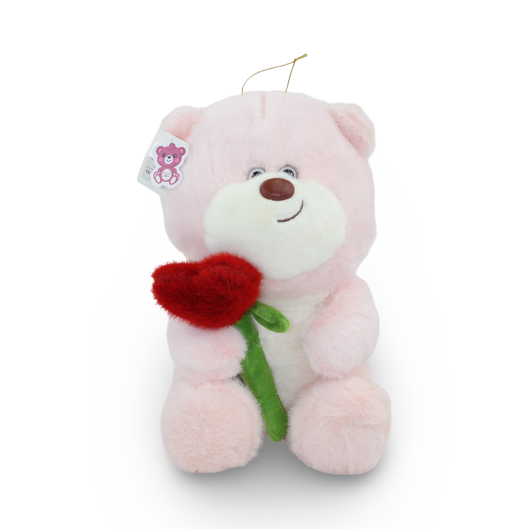 Teddy Bear Carrying Heart Plush Toy – Pink - Assortments - OKO