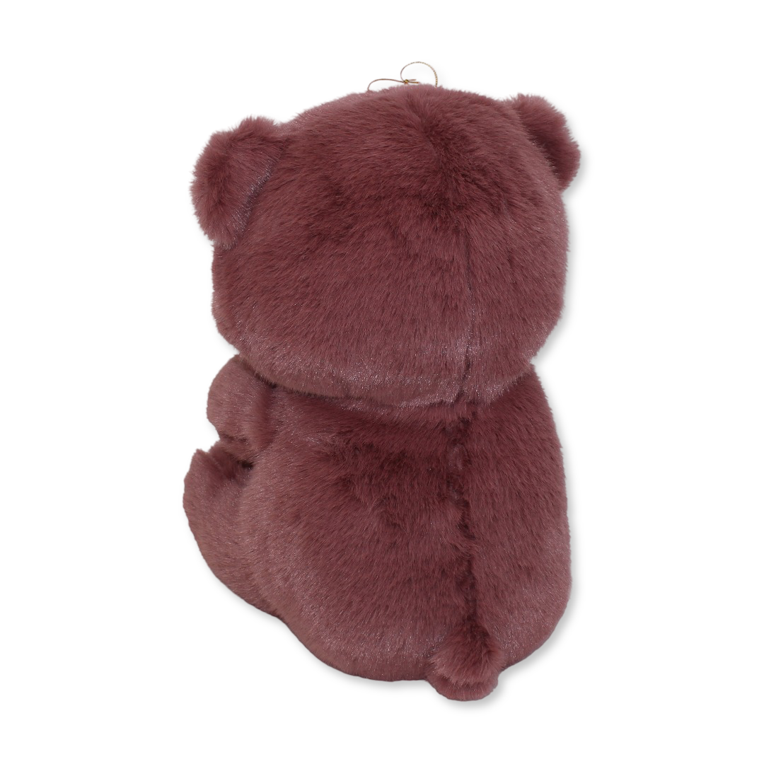 Teddy Bear Plush Toy Holding Heart – Brown