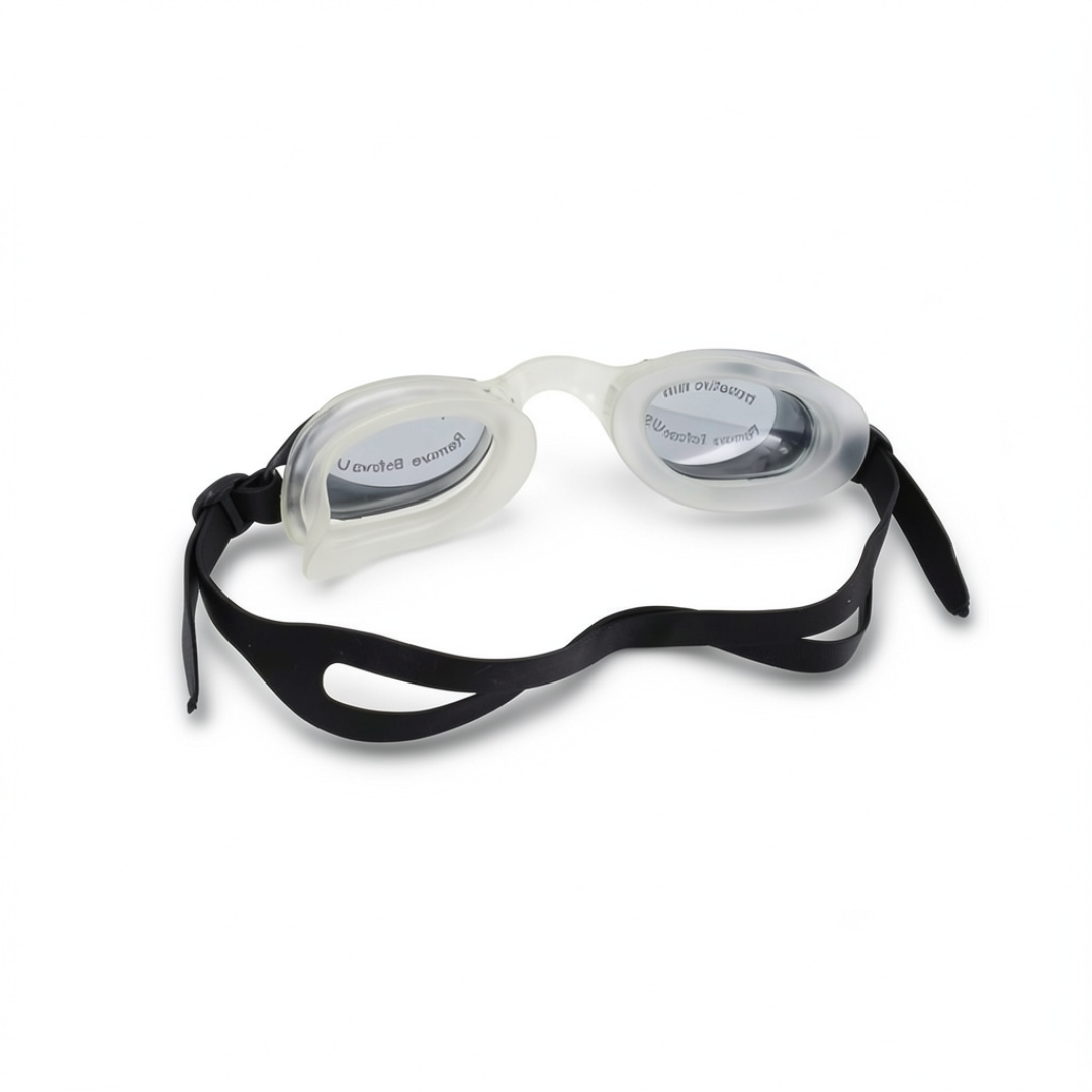 Anti-Fog Swimming Goggles with Case – Silver & Black
