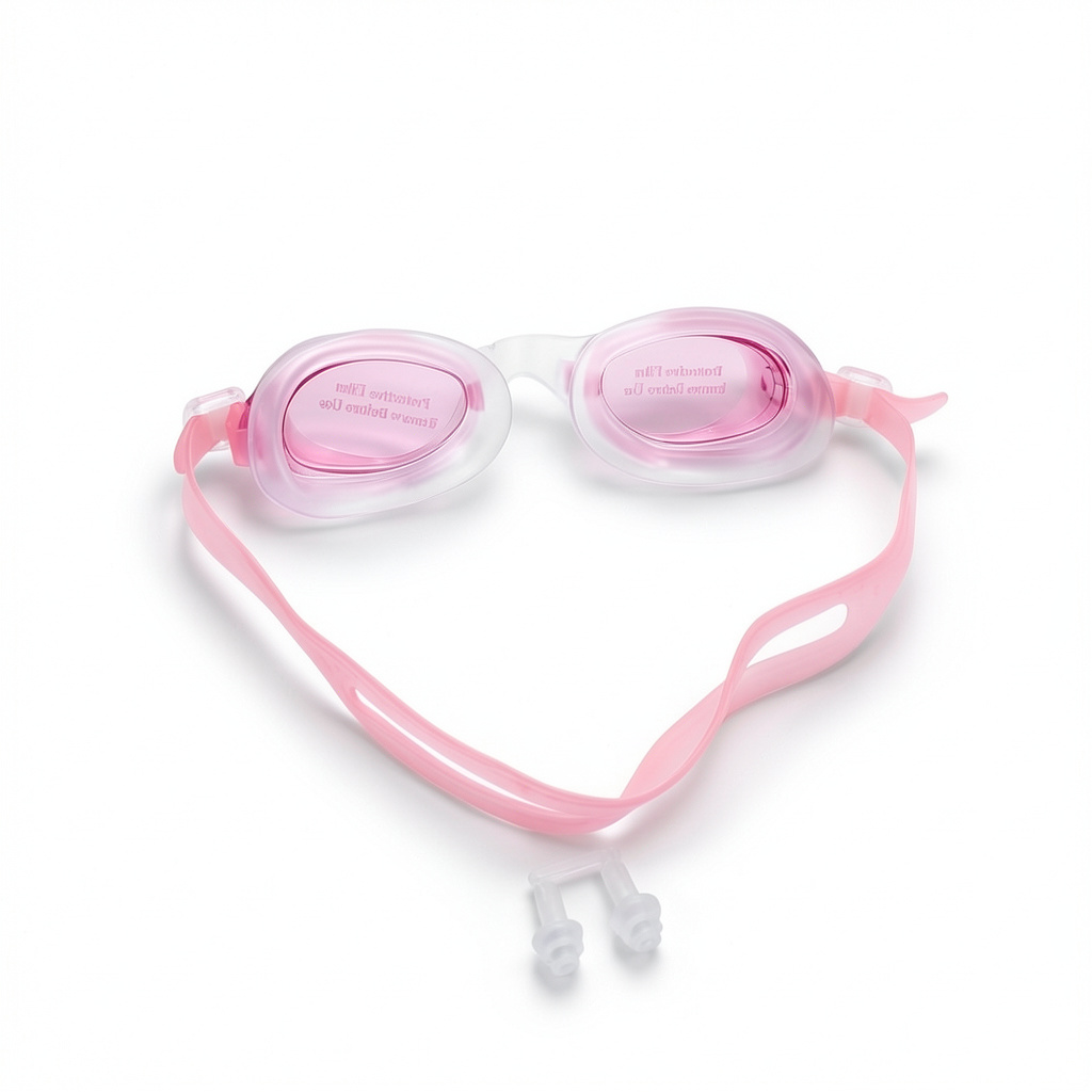 Anti-Fog Swimming Goggles with Case – Pink