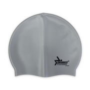 Swimmer Silicone Swimming Cap C1 – Silver