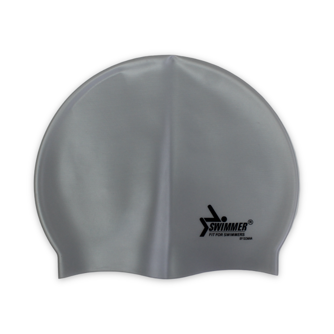 Swimmer Silicone Swimming Cap C4 – Silver