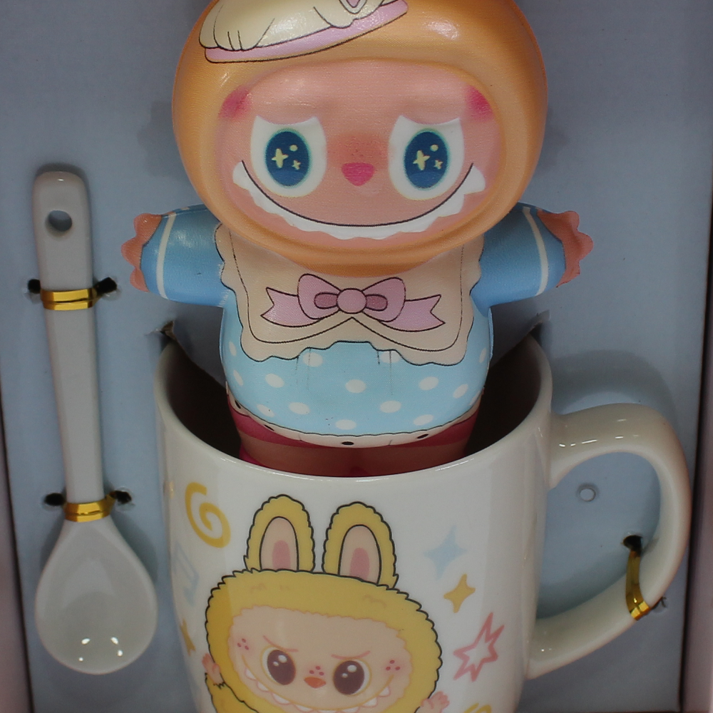Labubu Ceramic Mug with Spoon