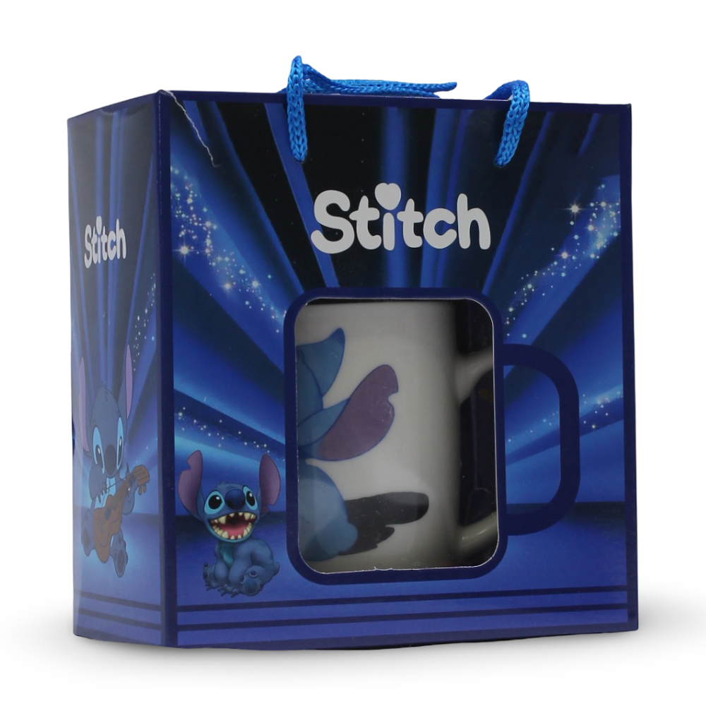 Stitch Ceramic Mug with Spoon