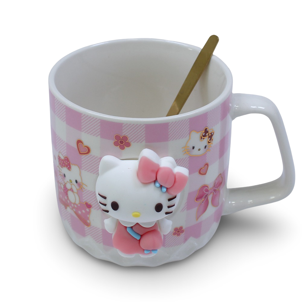 Hello Kitty Ceramic Mug with Spoon