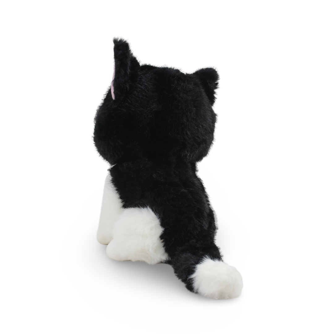 Cat Plush Toy – White & Black