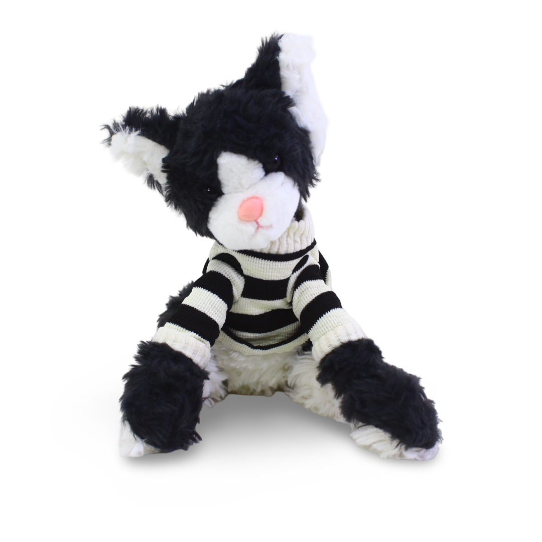Cat with Striped T-Shirt Plush Toy