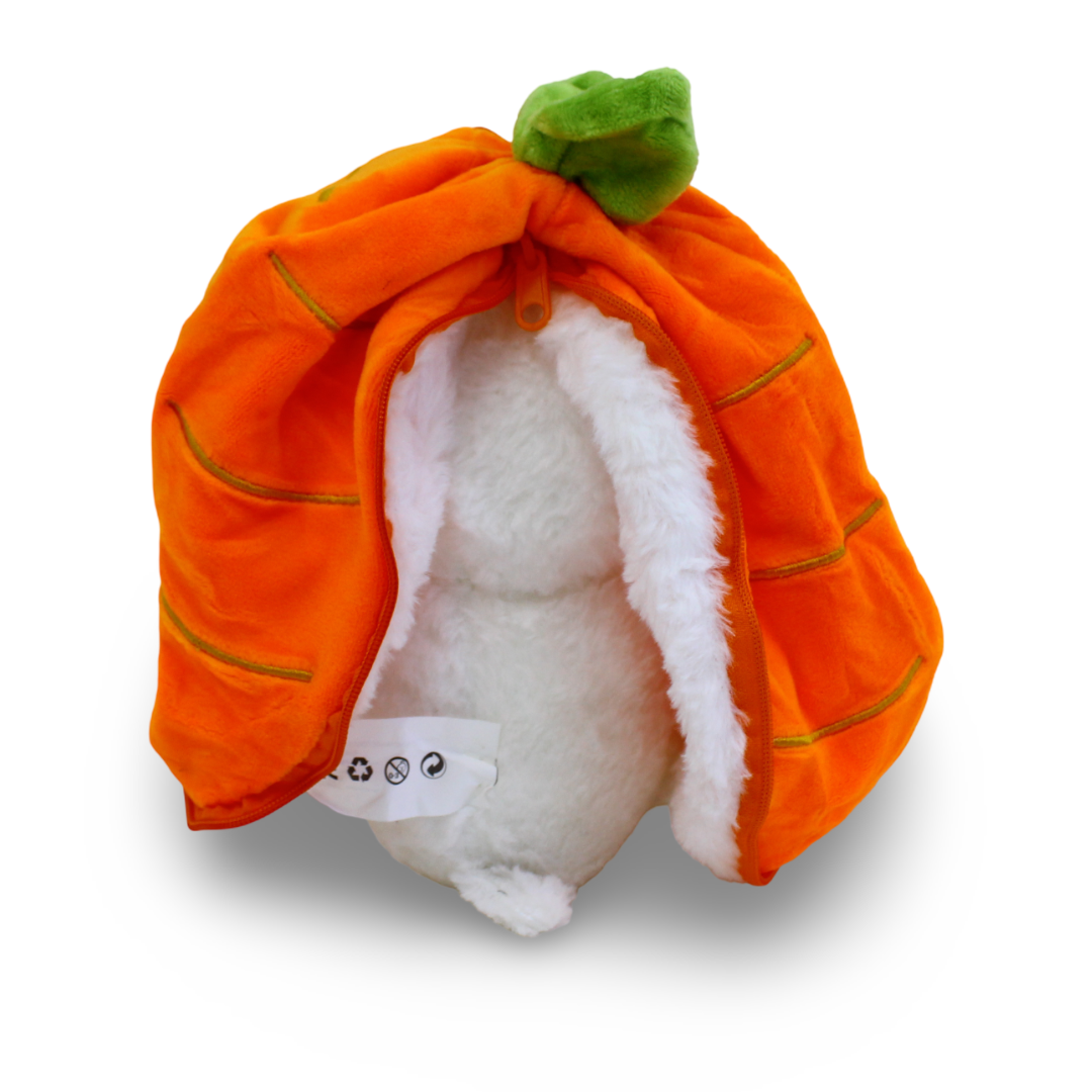Reversible Carrot Bunny Plush Toy (S Size)