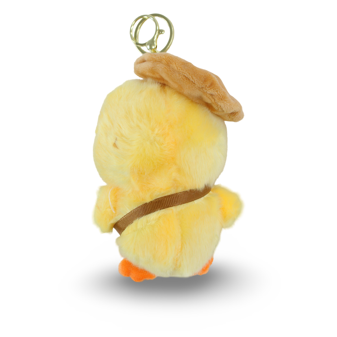 Cute Duck Plush Keychain – Yellow