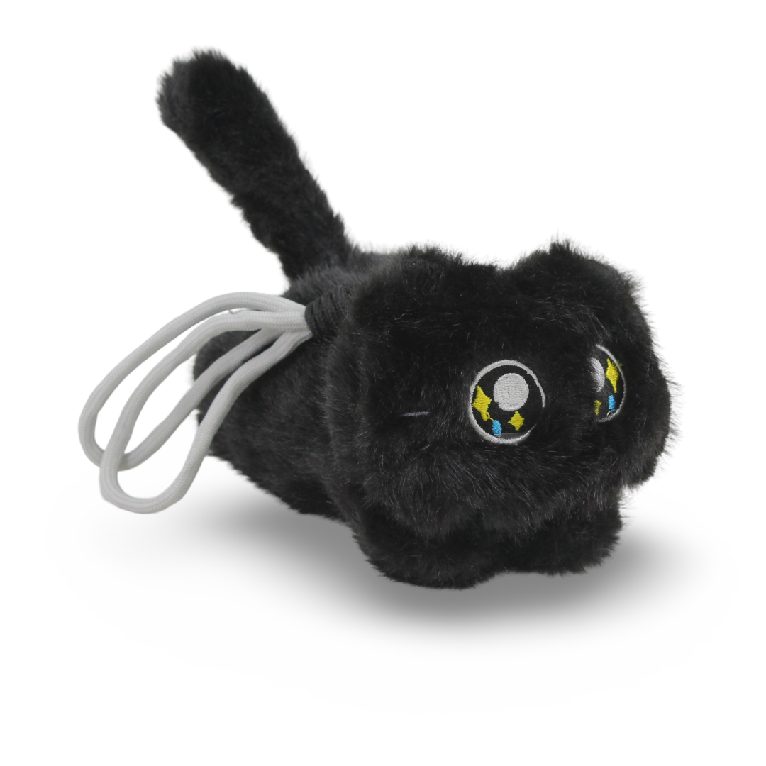 Russ Cat Plush Keychain – Black