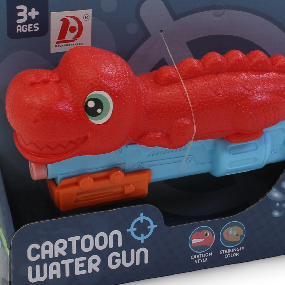 Dinosaur Water Gun Toy – Red & Baby Blue