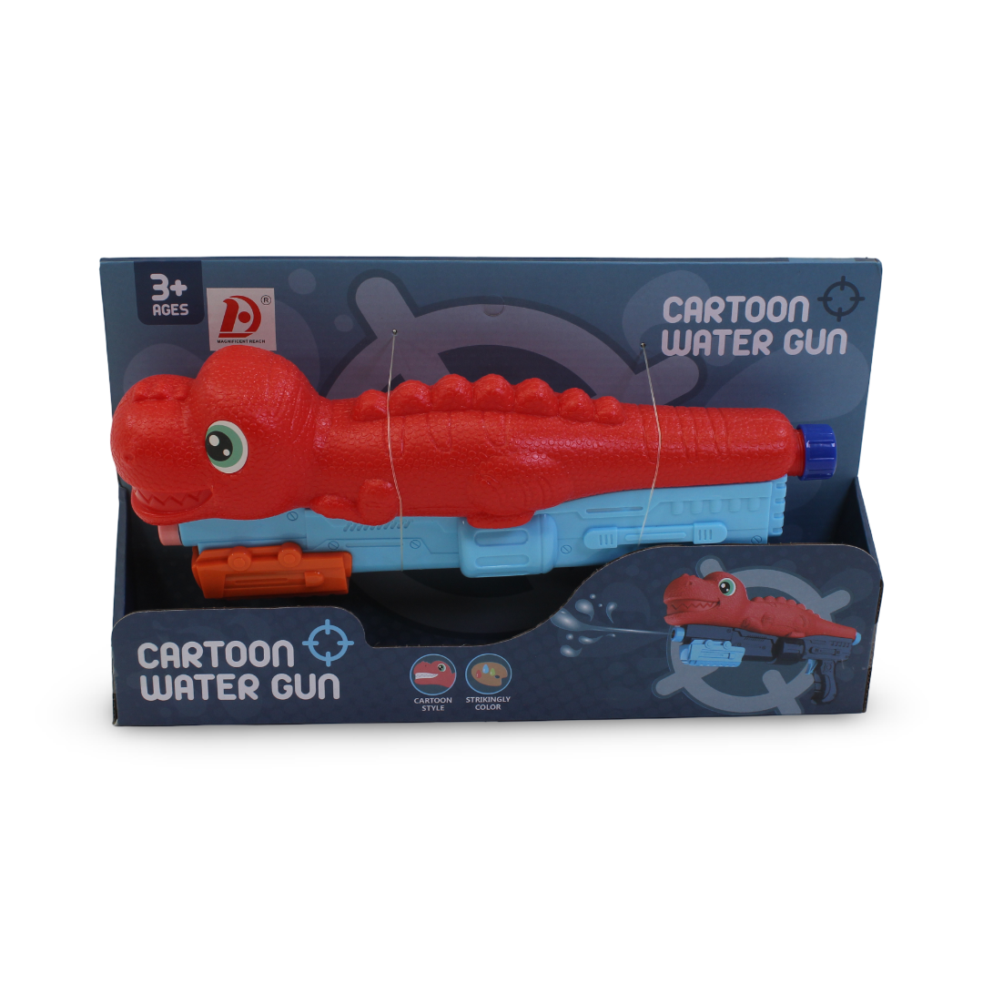 Dinosaur Water Gun Toy – Red & Baby Blue
