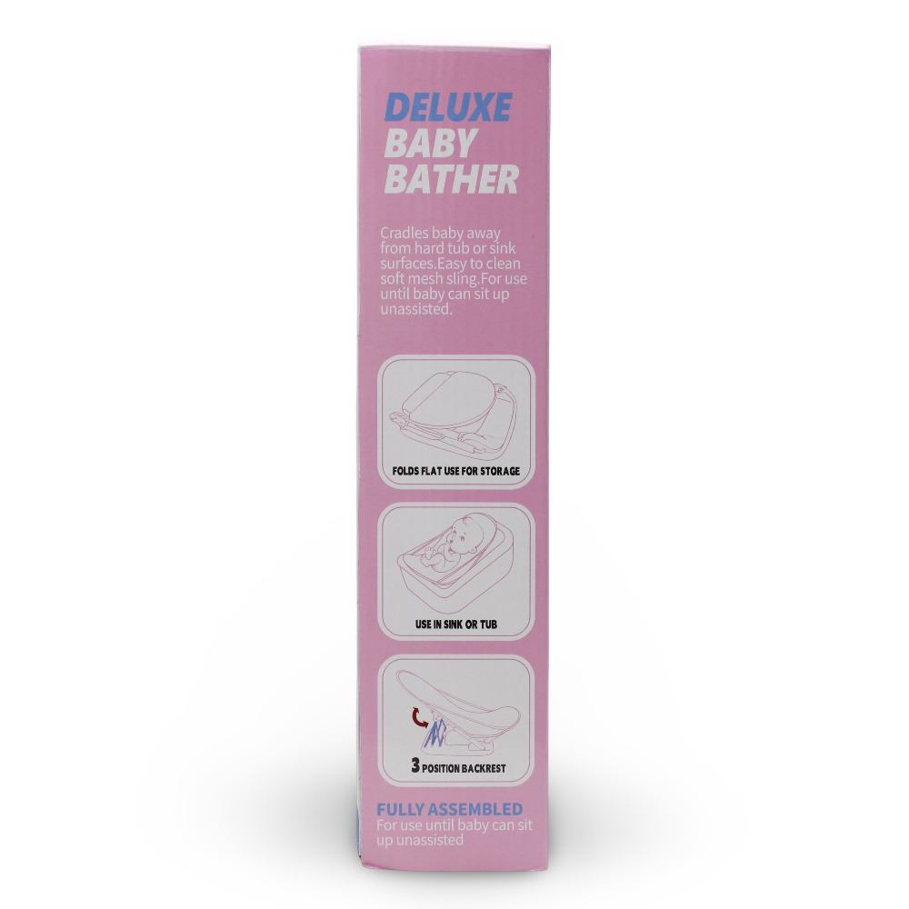 Baby Bath Chair – Pink with Sea Creatures Design