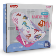 Baby Bath Chair – Pink with Sea Creatures Design
